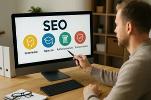 Дізнайтеся, що таке E-E-A-T (Досвід, Експертність, Авторитетність, Надійність) і як ці принципи допоможуть вашому сайту досягти високих позицій у пошуковій видачі. Практичні поради для створення контенту, що будує довіру та зміцнює репутацію.