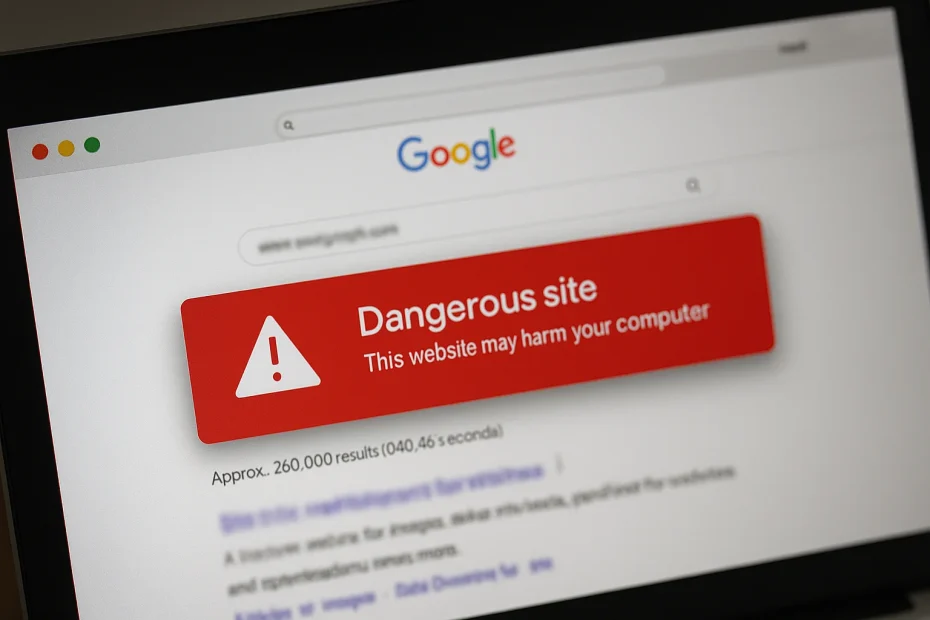 Чи Google позначає ваш сайт як небезпечний: що це означає та як реагувати
