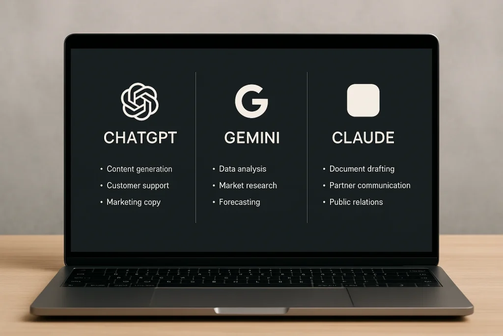 ChatGPT, Gemini, Claude: порівняння можливостей для бізнесу у 2025 році